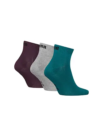 PUMA | Chaussettes de loisirs Quarter Plain, lot de 3 | petrol